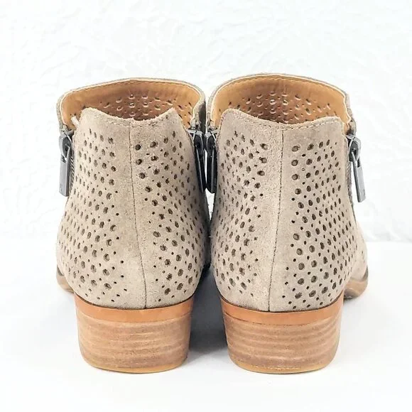 Lucky Brand Bayley2 Suede Perforated Ankle Bootie - Picture 5 of 7